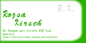rozsa kirsch business card